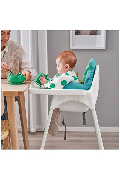 IKEA Beyaz Emniyet Kemerli Çalışma Masalı Mama Sandalyesi