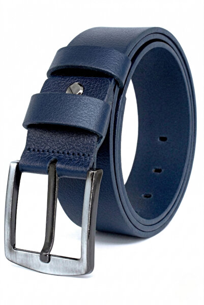 derikem Ανδρική ζώνη τζιν από 100% γνήσιο δέρμα βουβάλου με μαύρη πόρπη, 4,5 ...