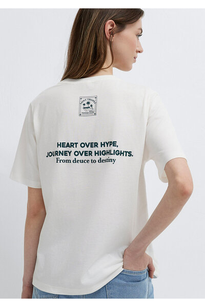 Mavi Μπλουζάκι με στάμπα σλόγκαν, εκρού χρώμα, κανονική εφαρμογή / κανονική γ...