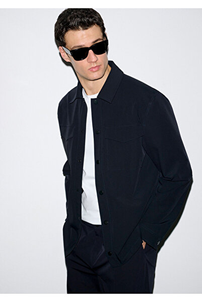 Mavi Fonksiyonel Cepli Lacivert Travel Ceket Regular Fit / Normal Kesim 01109...