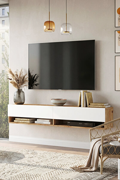 Yurudesign Future Tv Ünitesi Fr9-aw Çam-beyaz