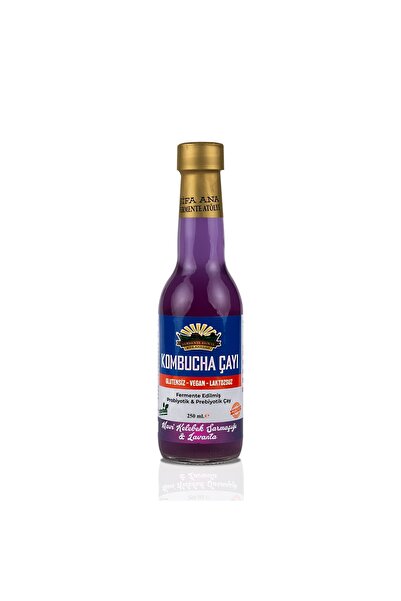 FERMENTE ATÖLYE Mavi Kelebek & Lavanta Kombucha (250ml.) Cam Şişede