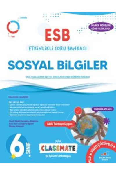 Okyanus Yayınları 6. Sınıf Classmate (ESB) Sosyal Bilgiler Etkinlikli Soru Ba...