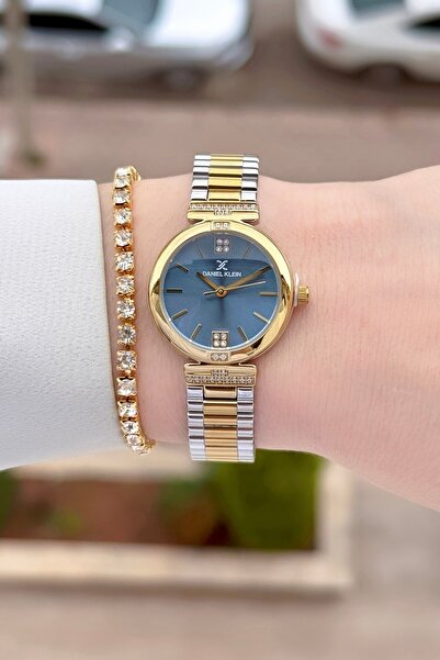 Daniel Klein Kadranı Mavi Kordonu Sarı Silver Renk 24 Ay Garantili 26 Mm Kadı...