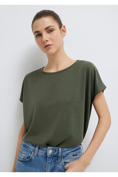 Mavi Soft-Premium Grün (TENCEL) ™ ) Basic-T-Shirt aus Modal-Mischgewebe, lock...