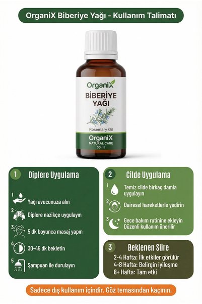 Organix زيت الخروع + زيت الروزماري + زيت النياولي - مجموعة العناية بالشعر والبشرة المعالجة على البارد - طبيعي 100% - 3x50 مل