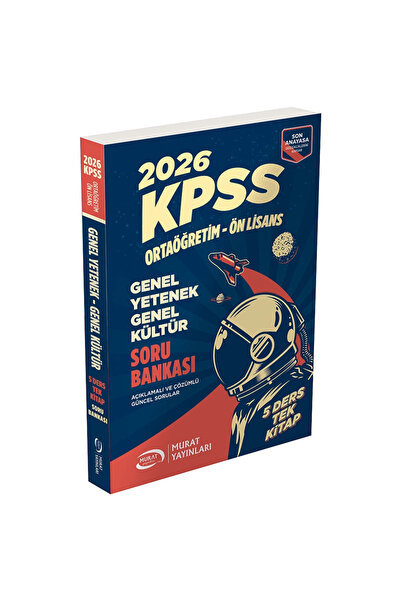 Murat Yayınları Murat 2026 KPSS Lise Ortaöğretim Ön Lisans Soru Bankası 5 Der...