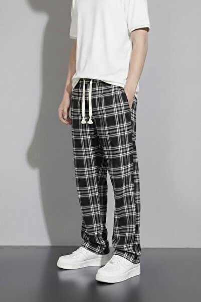 Lawina Giyim Unisex Ekose Kareli Pijama Eşofman