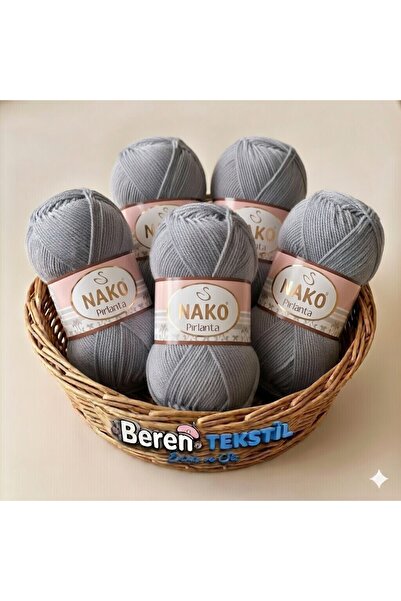 NAKO Diamond Amigurumi and Knitting Yarn 5 Pack (100Grx5=500Gr)