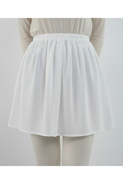 Modabenna Ecru Ποιότητα Crepe Fabric Innerwear Savior Extender Φούστα Ελαστικ...