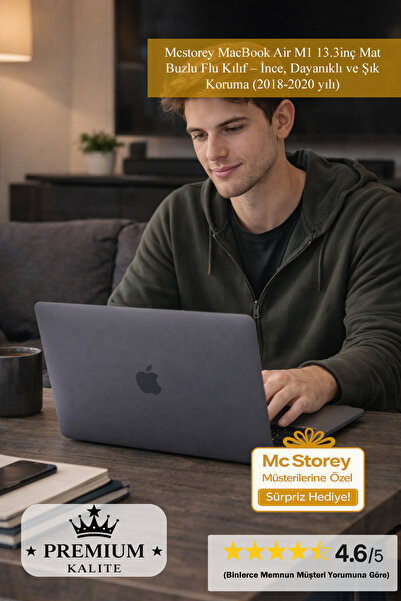 Mcstorey Macbook Air M1 13.3inç Uyumlu Mat Buzlu Flu Kılıf – Ince, Dayanıklı ...