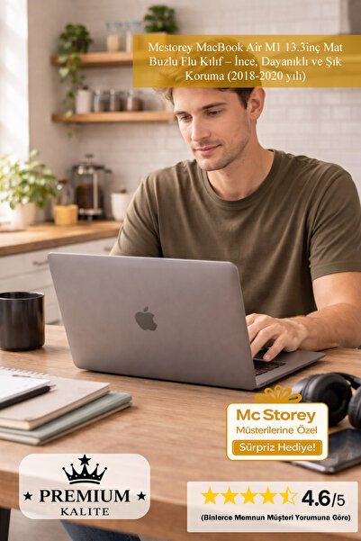 Mcstorey MacBook Air M1 13.3inç Mat Buzlu Flu Kılıf – İnce, Dayanıklı ve Şık ...
