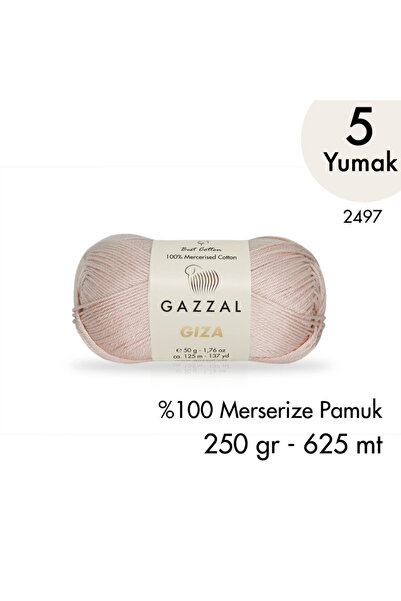 Gazzal Giza 2497 - Fire de bumbac 100% mercerizat pentru tricotat de vară Ami...