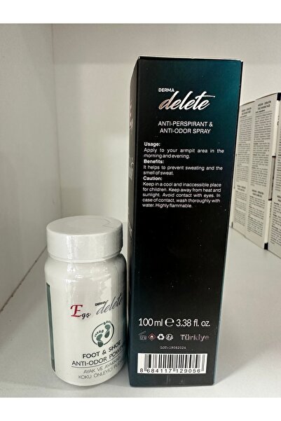 Egş DERMA delete TER KOKU SPREYİ + AYAK KOKU PUDRASI