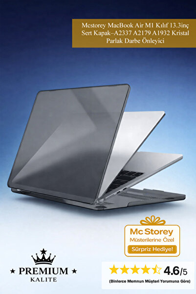 Mcstorey Macbook Air M1 Kılıf 13inç Kristal Parlak (13.3" M1 AİR) A2337 A2179...