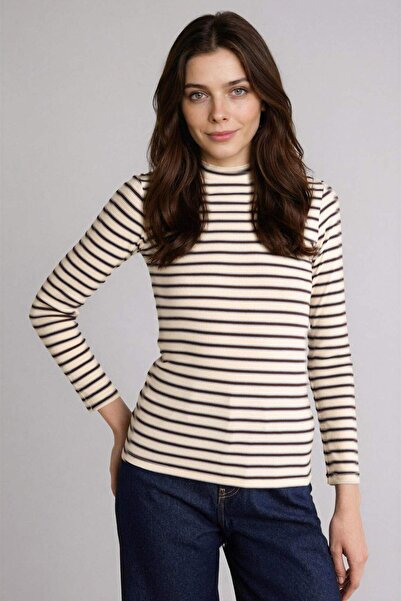 DeFacto Slim Fit Ribbed Camisole Long Sleeve Tunic H4442Ax26Sp