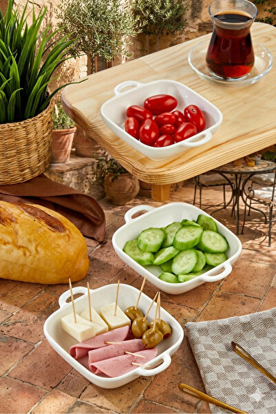 KESEN ZÜCCACİYE Cutting Glassware 6-Piece Porcelain Multi-Purpose Presentatio...