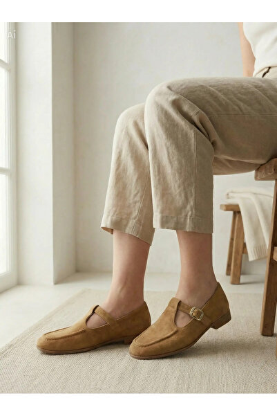 Adım Dünyası Γυναικεία Σουέτ Mary Jane Μπαλαρίνα Καθημερινά Κομψά Άνετα Κλασι...