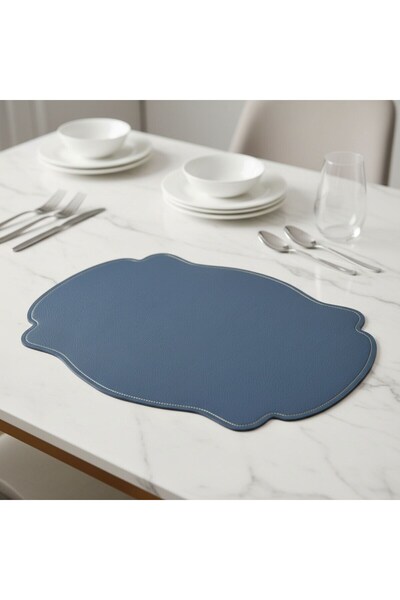 Grand Fine Art 2 τεμάχια δερμάτινο μπλε ναυτικό με διπλή ραφή στις άκρες, Ame...