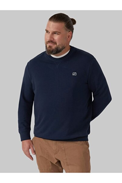 s.Oliver Μεγάλα μεγέθη Ανδρική μπλούζα μεγάλου μεγέθους, με λαιμόκοψη, λογότυ...