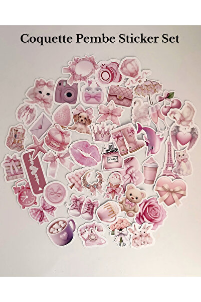 Studio D arte DIY KIT 45 τεμάχια 4 φύλλα Coquette Pink Σετ αυτοκόλλητων Bulle...
