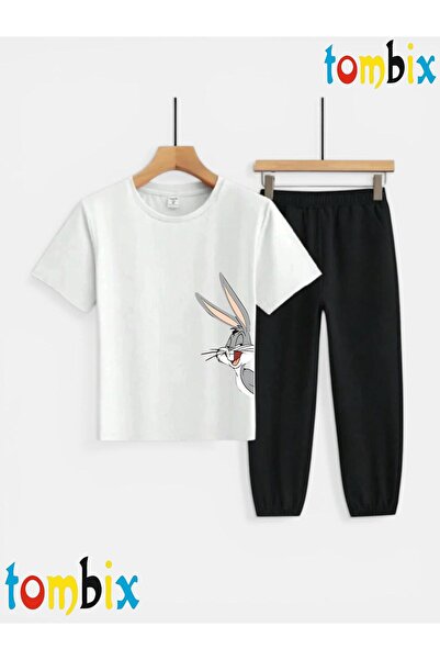tombix SET TRICOU ȘI PANTALONI DE TRENING CU IMPRIMEU IEPURE YANDAN (PANTALON...