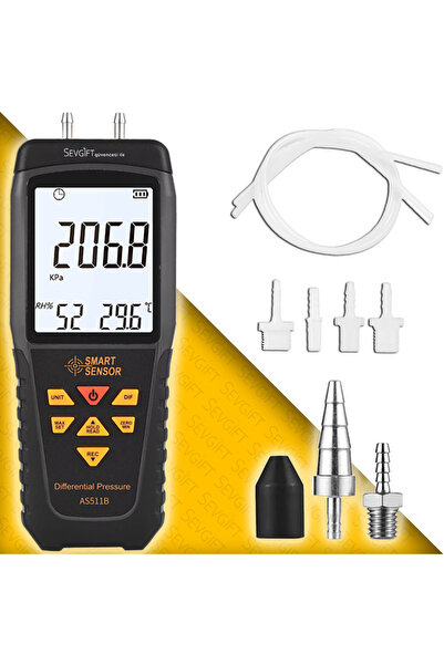 Sevgift Smart Sensor AS511B Dijital Fark Basınç Manometresi | 29.99 PSI