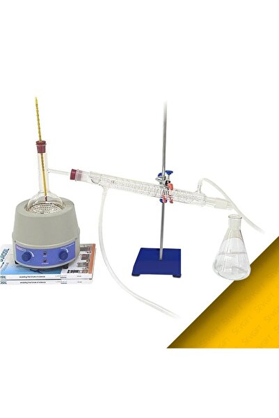 Sevgift 2000 ml Cam Distilasyon Seti | Basit Damıtma Düzeneği Komple Set | BO...