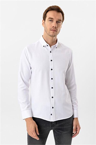 SÜVARİ Square Cuff Slimfit Plain Shirt