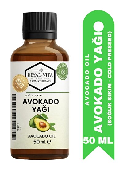 BEYARVİTA زيت الأفوكادو 50 مل - عصرة على البارد - نقي وطبيعي - زيت الأفوكادو