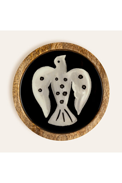 Lacquer Yellow Mango Tree Coaster 12x12 Cm