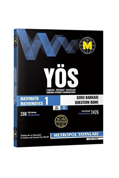 Metropol Yayınları TR-YÖS MATEMATİK-1 SORU BANKASI (ORTA SEVİYE)