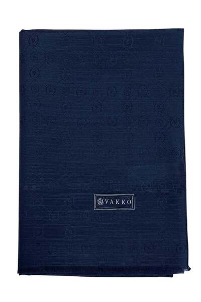 Vakko Cotton Silk Shawl - New Hologram - New Navy Blue