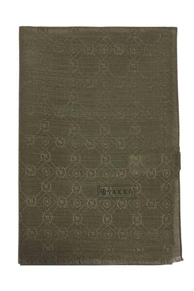 Vakko Cotton Silk Shawl - New Hologram - Khaki