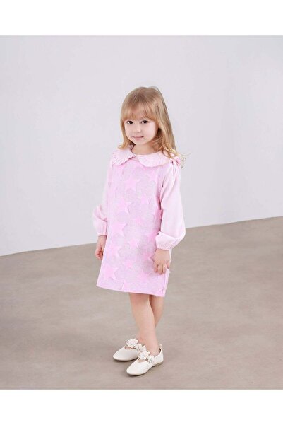 Sweet Luna Gabardin Elbise ve Pamuklu Gömlek Takım