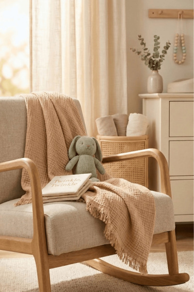 Muslin Tassel 4 Tier Muslin Blanket 90x120 cm - ZE4KLI