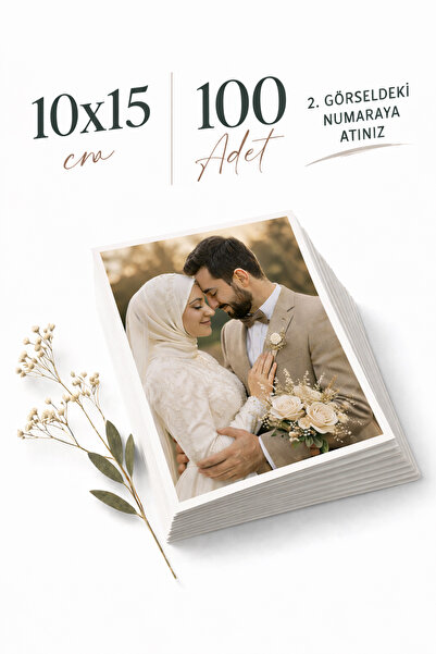 HAMŞO Tek Fotoğraf Baskı 100 Adet 10x15cm Solmayan Fotoğraf Kağıdına