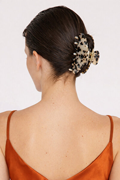 Roberta Lorenz Γραπτή πόρπη με μοτίβο λεοπάρ υψηλής ποιότητας από ακετάτη / 1...