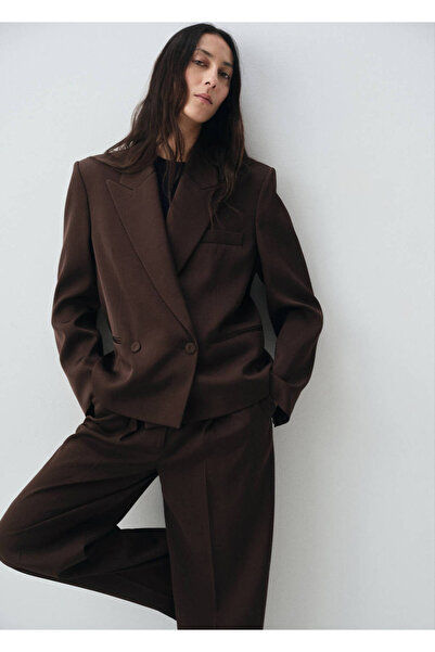MANGO Woman Double-breasted blazer jacket