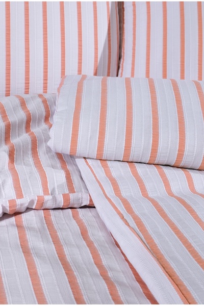 NazeninHome Σετ Παπλωματοθήκης PureYarn με Φυσικό Βαμμένο Νήμα, Μονό Σετ, 100...