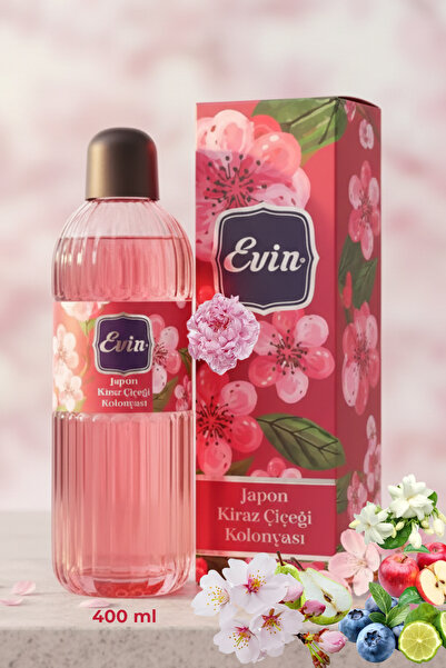 Evin Japon Kiraz Çiçeği Kolonyası 400 ml Pet Şişe 70° Ferahlatıcı Hijyen