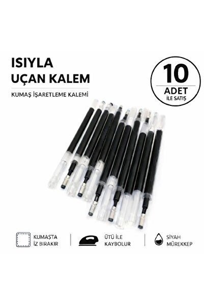 Sanse Isıyla Uçan Kalem Yedeği Siyah Renk 10’lu Set | Terzi & Dikiş İşaretlem...