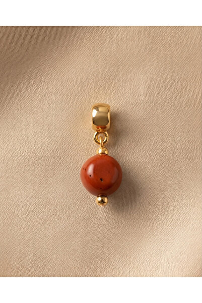 LUMİAAURA ALTIN KAPLAMA KIRMIZI JASPER CHARM