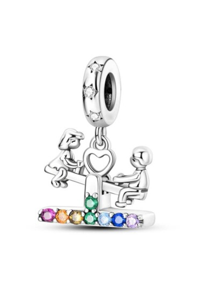 Fubena Children on the Rocking Horse Swing Charm