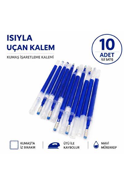 Sanse Isıyla Uçan Kalem Yedeği Mavi Renk 10' lu Set | Terzi & Dikiş İşaretlem...