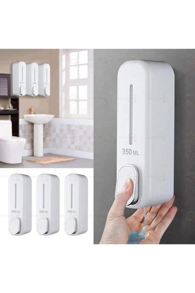 isgstore MAİN SHOP 3 Τεμάχια Λευκό Χρώμα 350 ml Χωρητικότητα Χειροκίνητος Δια...