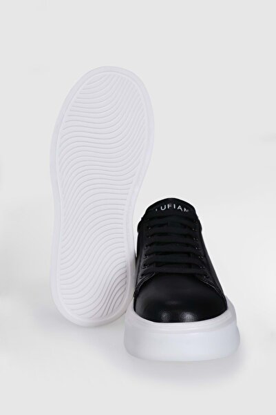 Lufian 121230109 Grace Deri Unisex Sneaker Ayakkabı SİYAH-BEYAZ