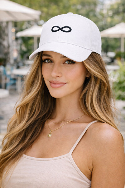 Zeramine 2024 Λευκό καπέλο μπέιζμπολ Unisex με κεντημένο σύμβολο άπειρου