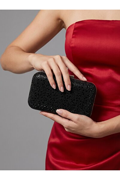 Biçanta Μαύρο Χρώμα Κρυστάλλινο Γυναικείο Βραδινό Φόρεμα Τσάντα Γάμου Αρραβών...