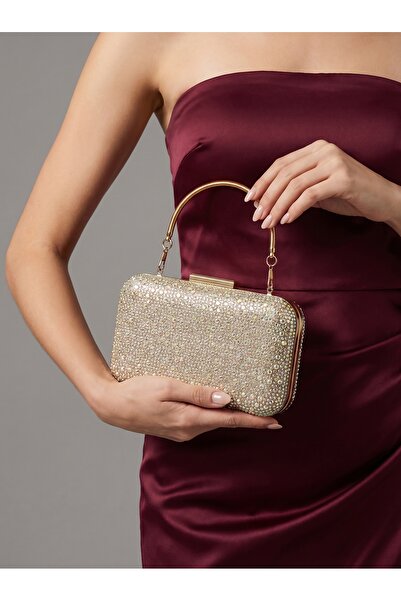 Biçanta Χρυσό χρώμα Κρυστάλλινο Γυναικείο Βραδινό Φόρεμα Τσάντα Γάμου Αρραβών...
